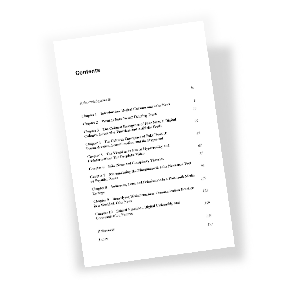 Fake News in Digital Cultures Contents