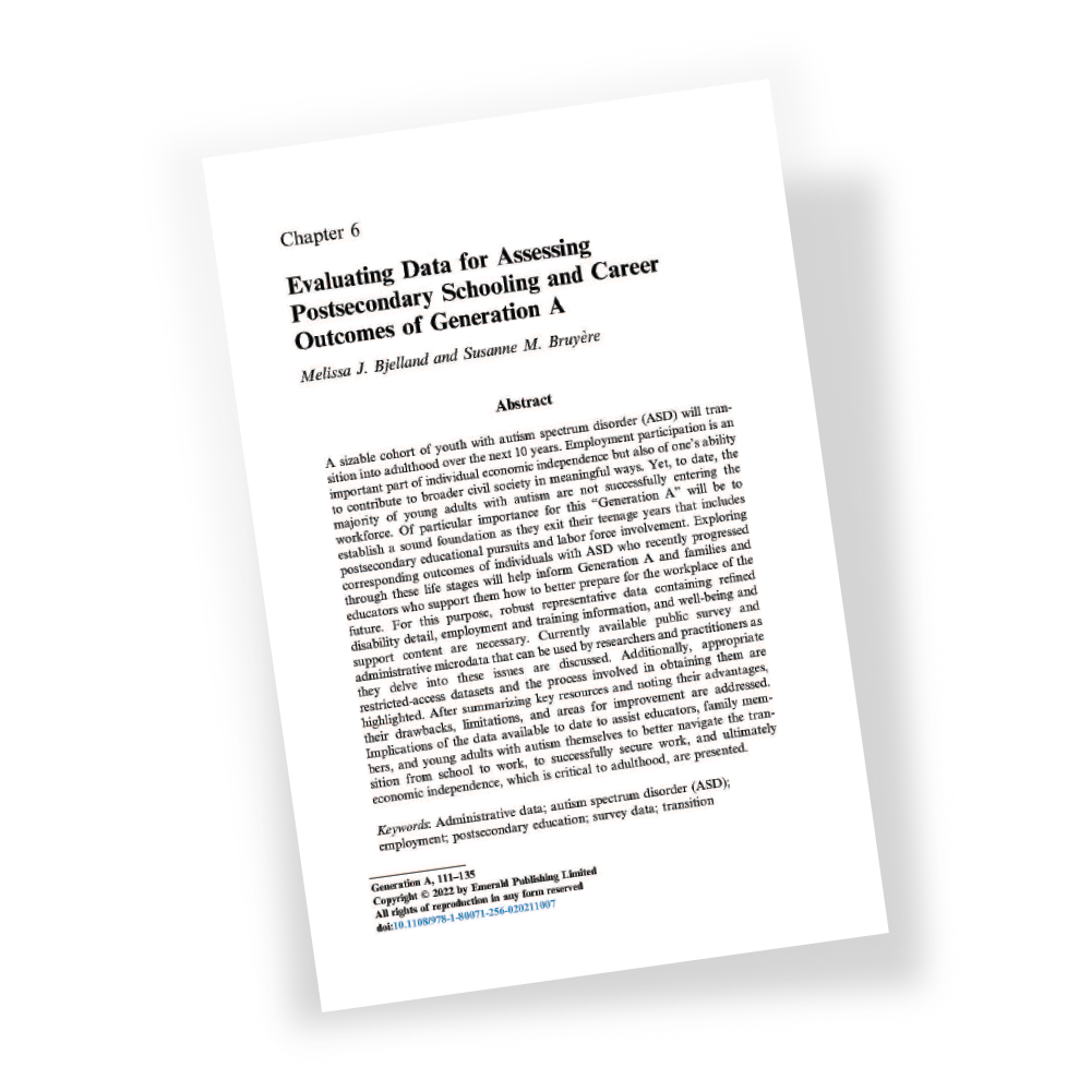 Generation A: Research on Autism in the Workplace Chapter 6