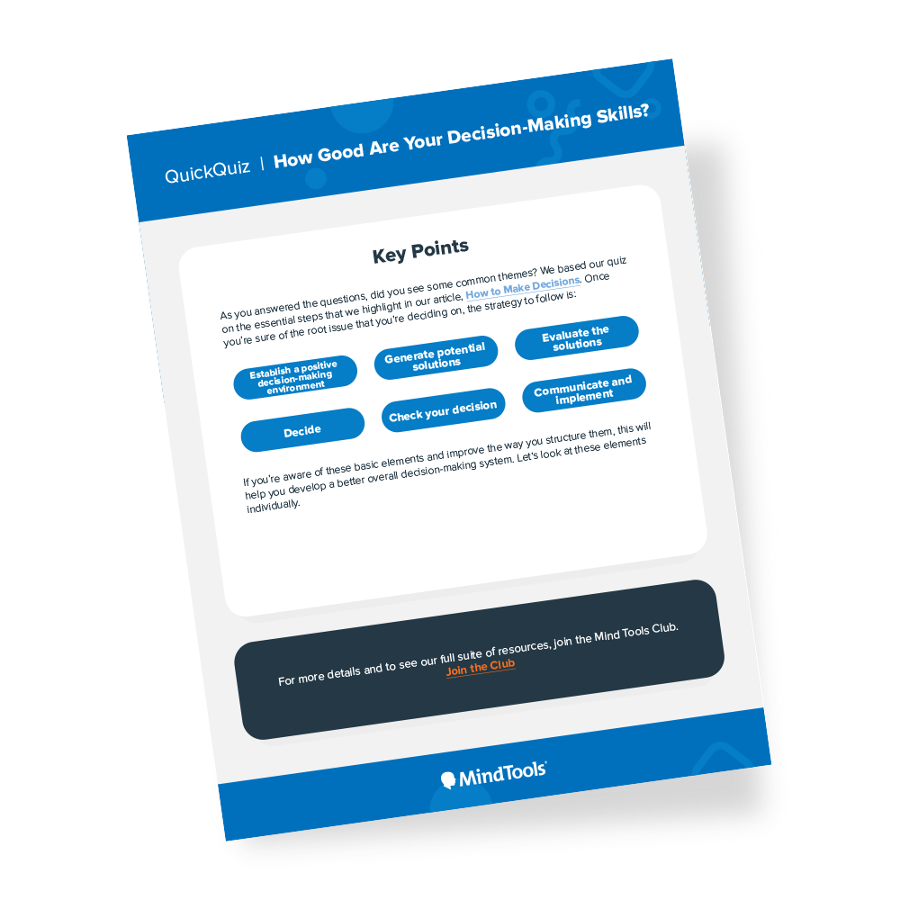 Decision Making Quick Quiz