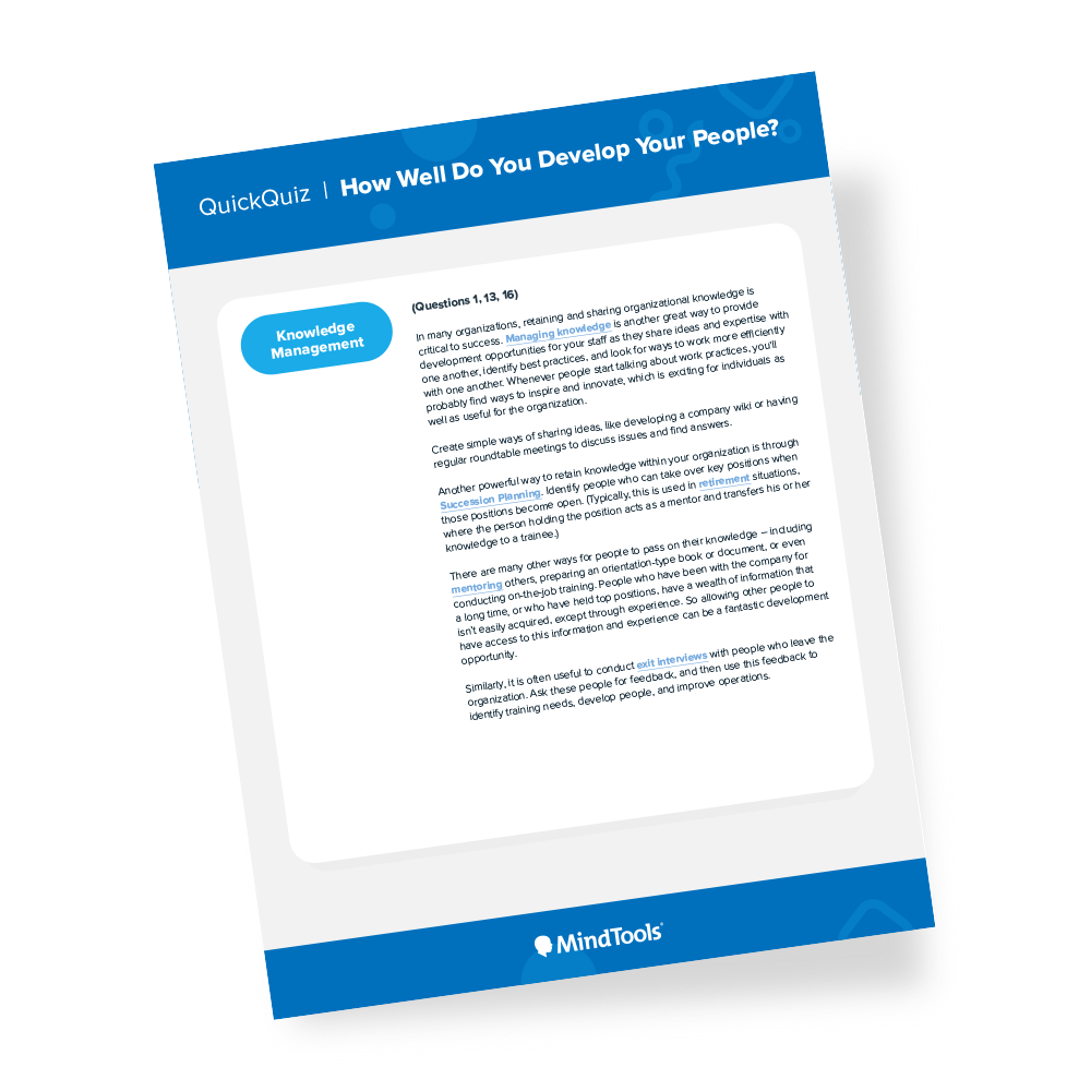 How Well Do You Develop Your People? Quick Quiz