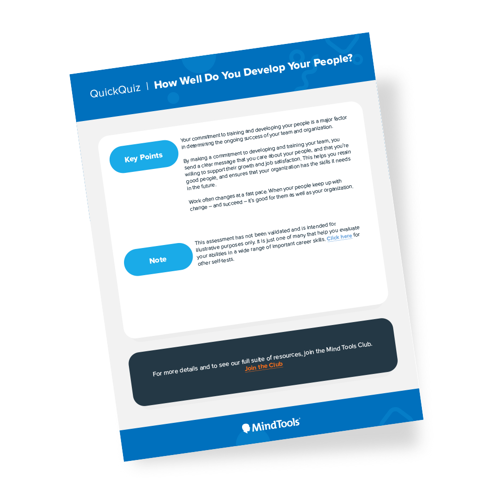 How Well Do You Develop Your People? Quick Quiz
