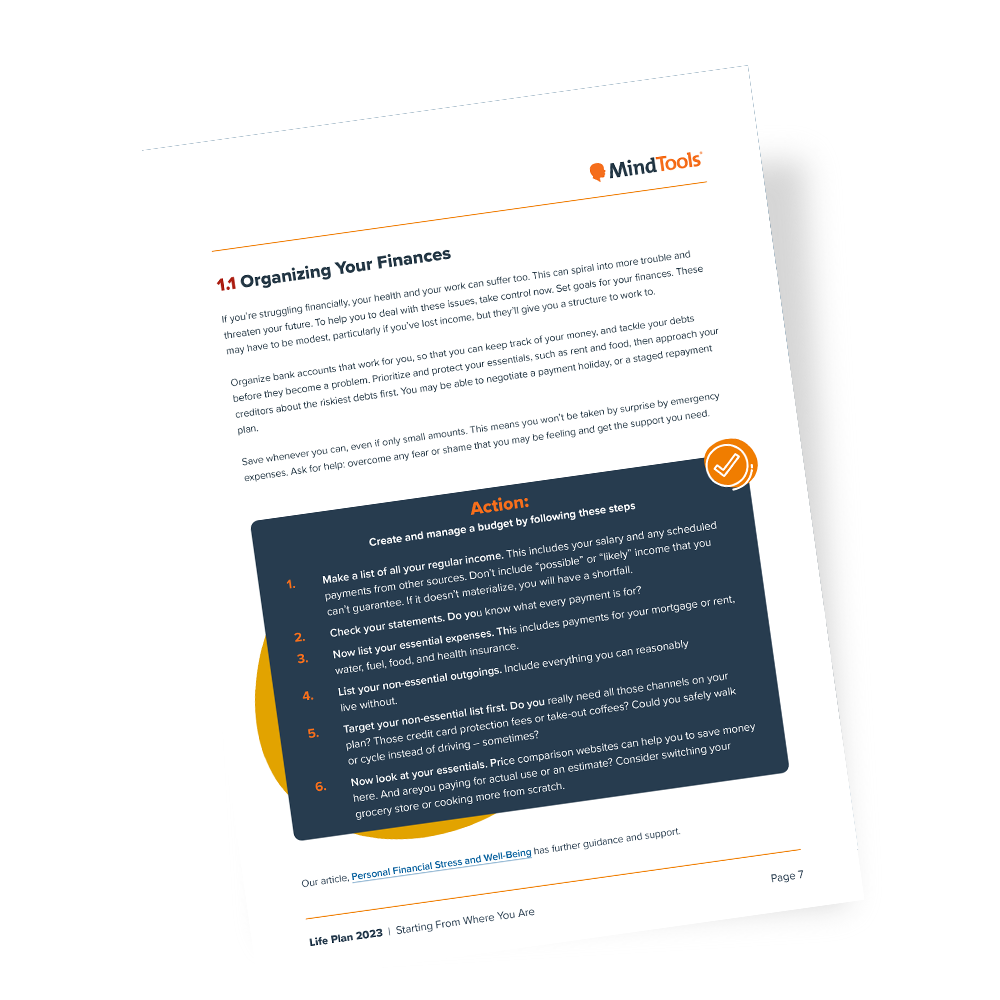 Life Plan 2023 workbook internal page