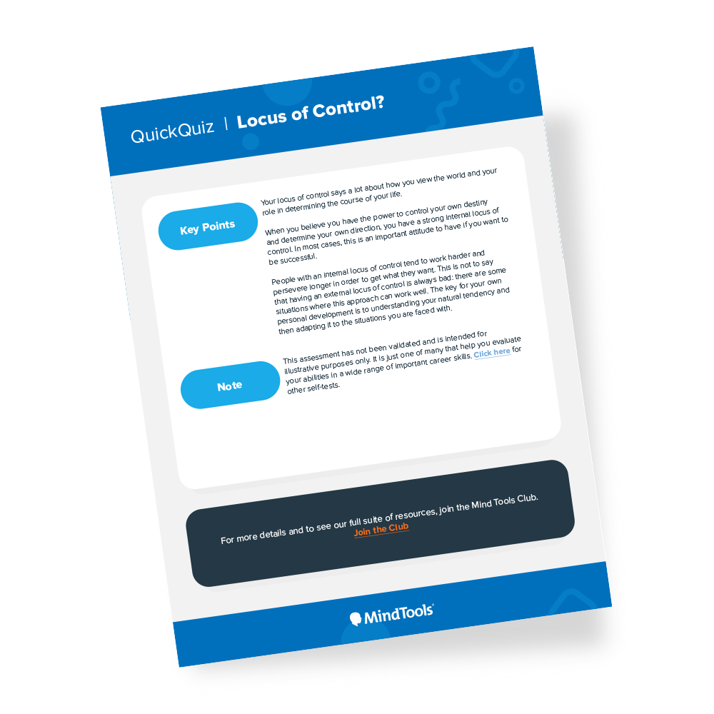 Locus of Control Quick Quiz