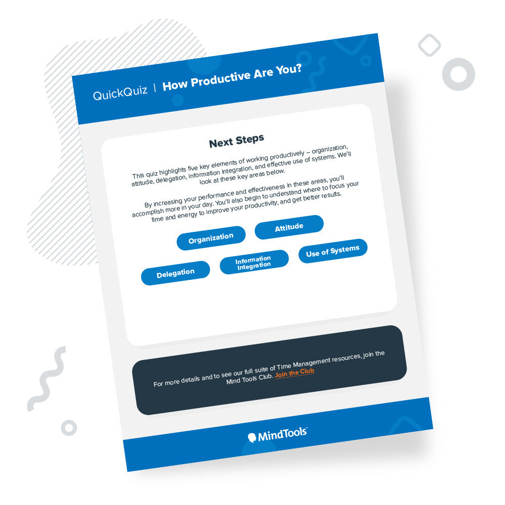 Productivity Quick Quiz