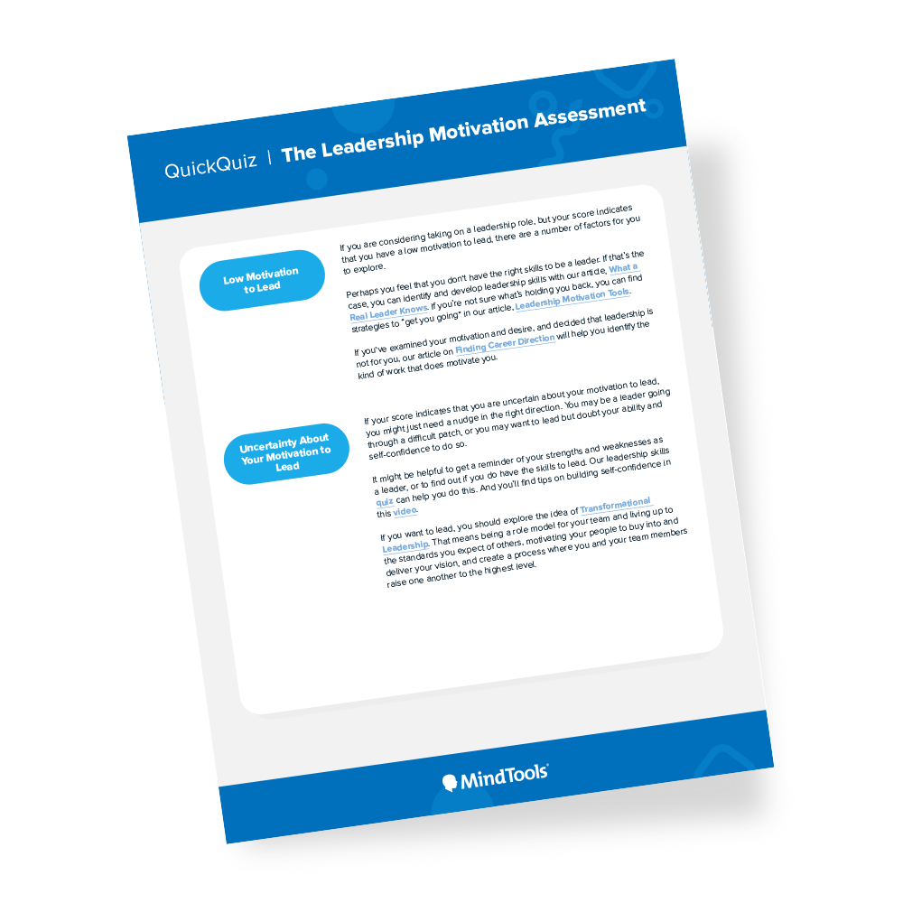 The Leadership Motivation Assessment