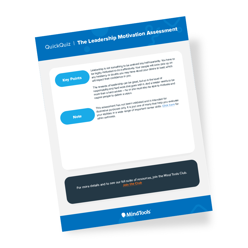 The Leadership Motivation Assessment