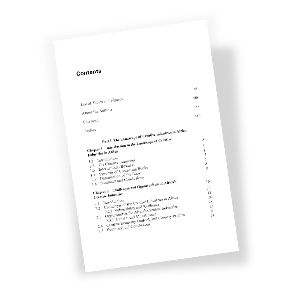 The Creative Industries and International Business Development in Africa Contents