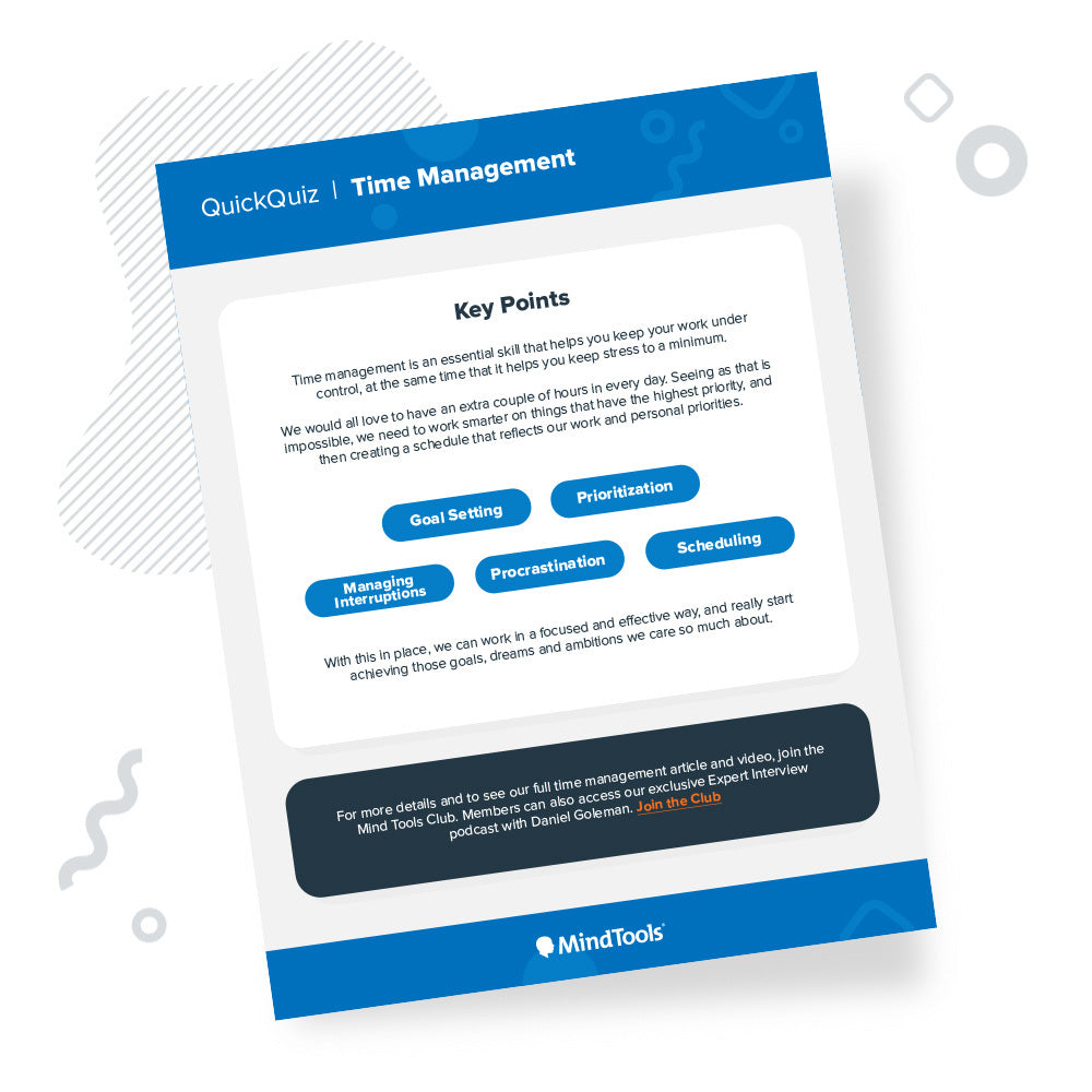 Time Management Quick Quiz