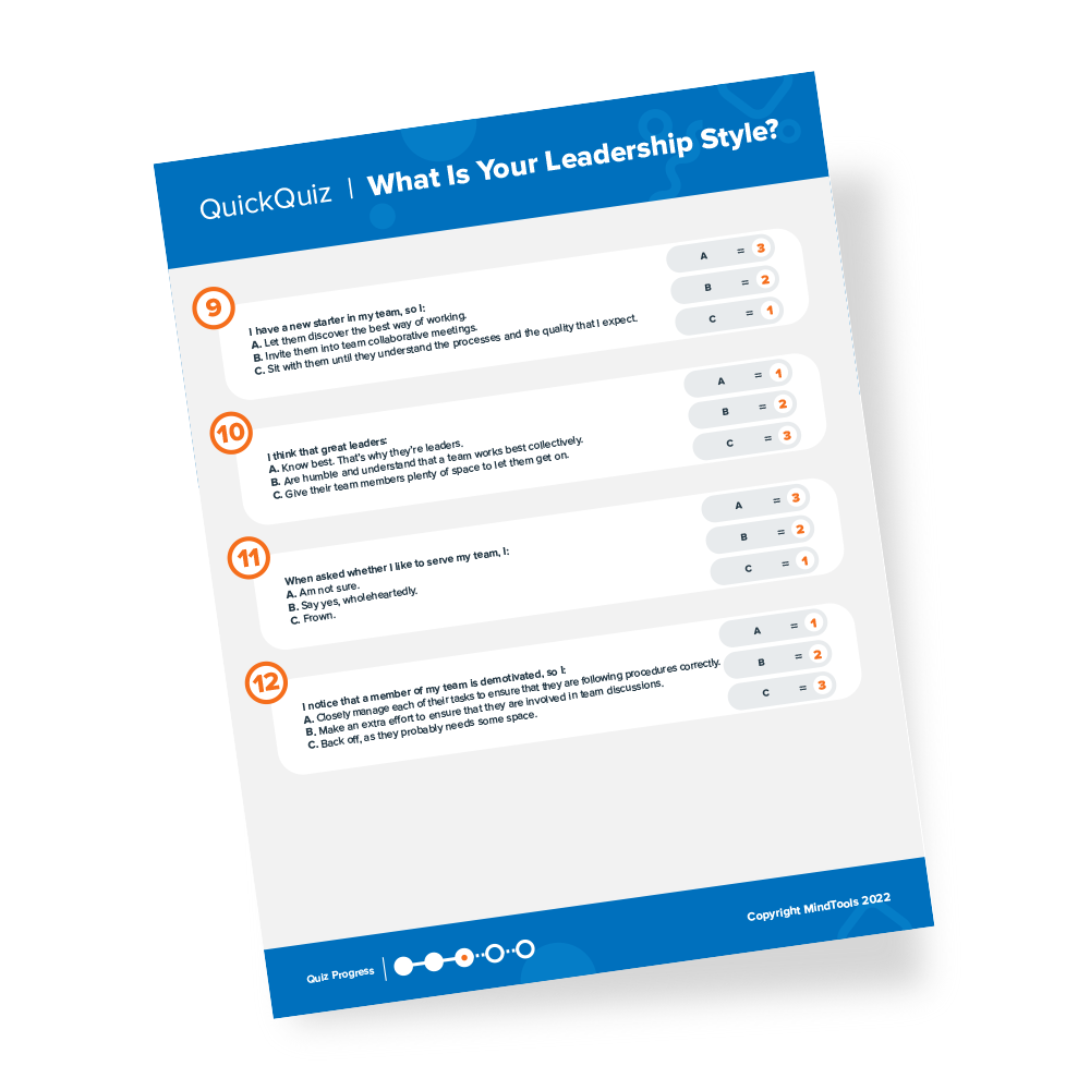 What is Your Leadership Style Quiz Screenshot
