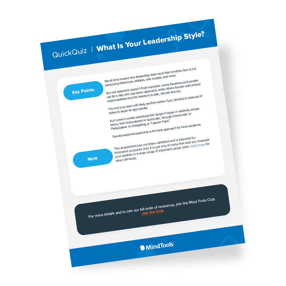 What is Your Leadership Style Quiz Screenshot
