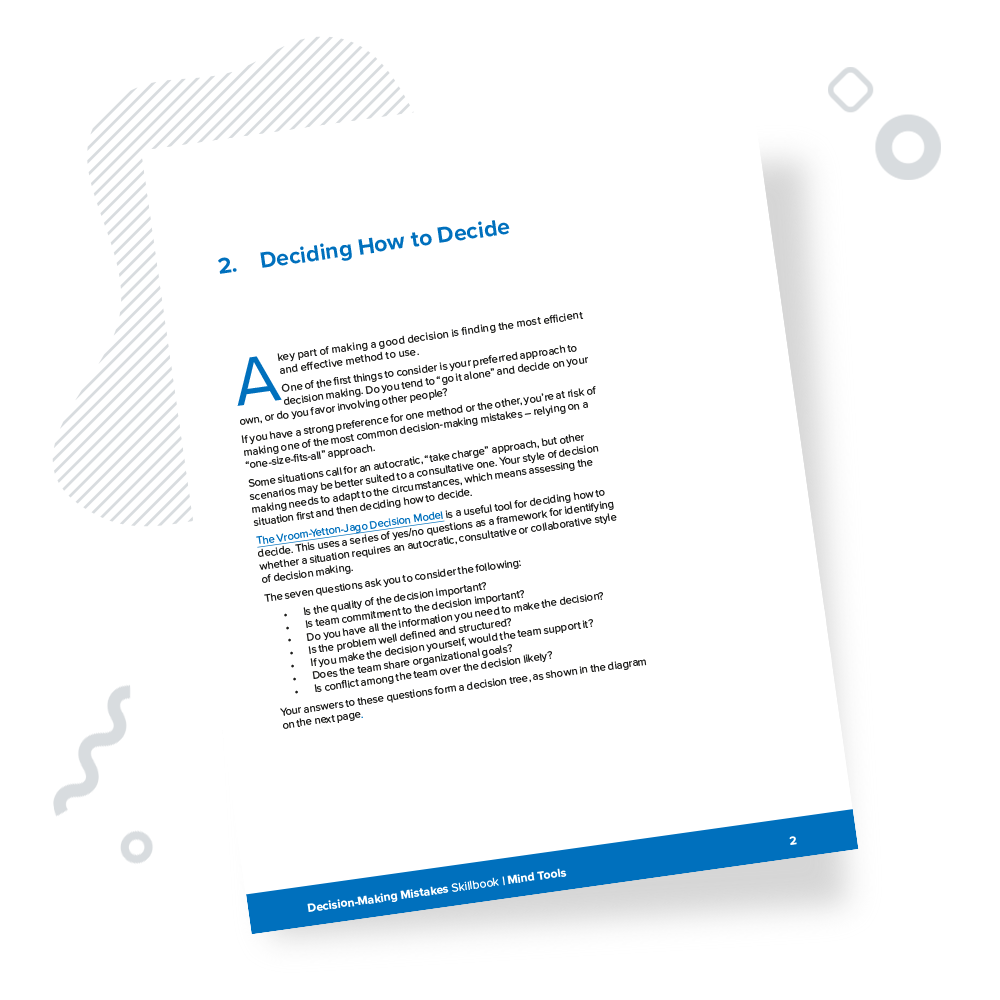 Decision-Making Mistakes and How to Avoid Them Skillbook Chapter 2