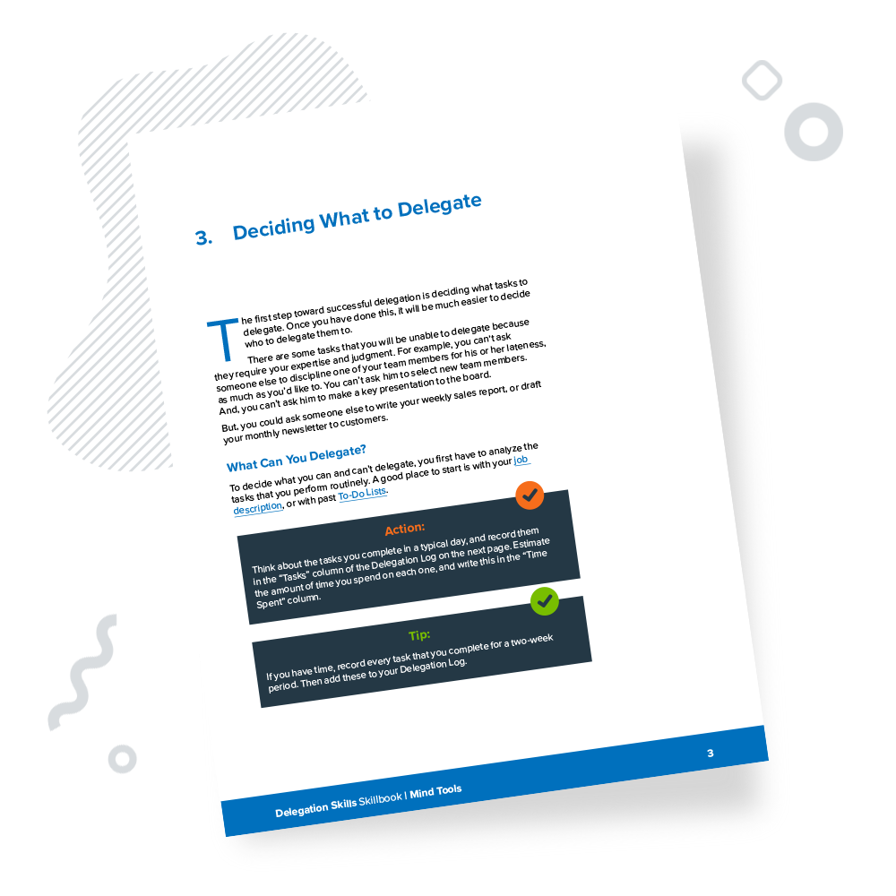 Delegation Skills Skillbook Chapter 3