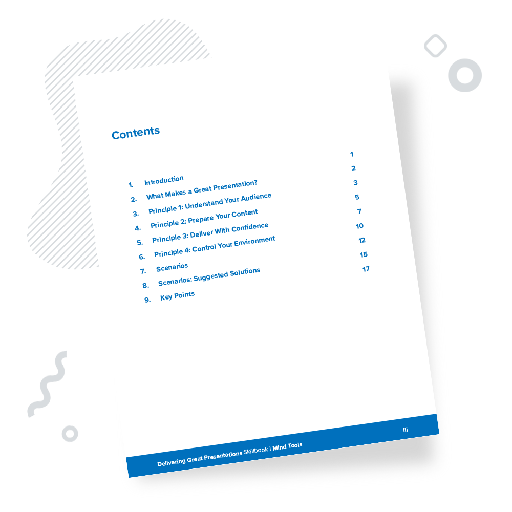 Great Presentations Skillbook Contents