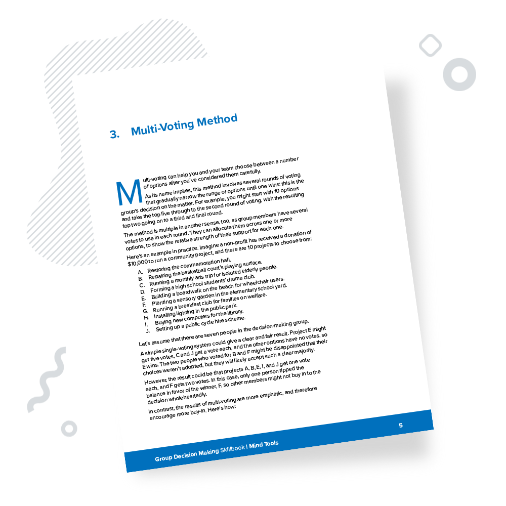Group Decision Making Skillbook Chapter 3