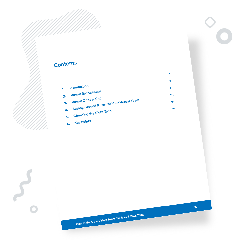 How to Set Up a Virtual Team Skillbook Contents