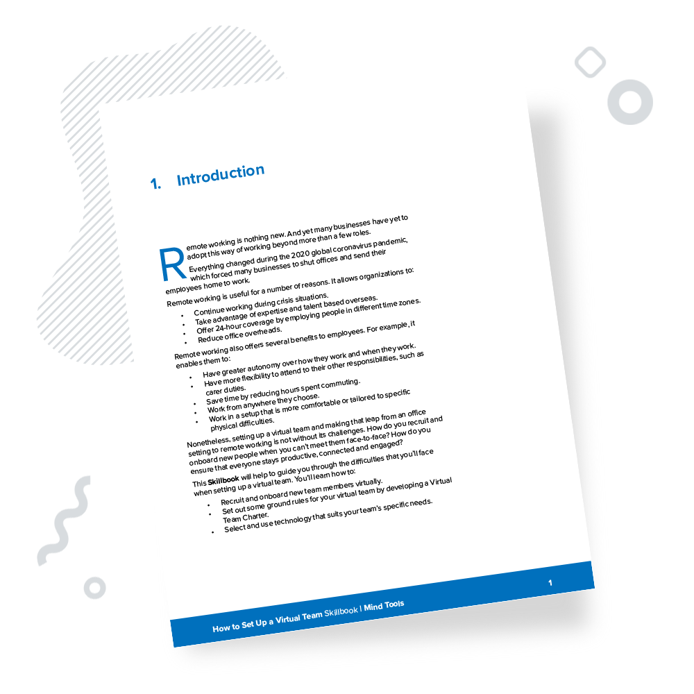 How to Set Up a Virtual Team Skillbook Introduction