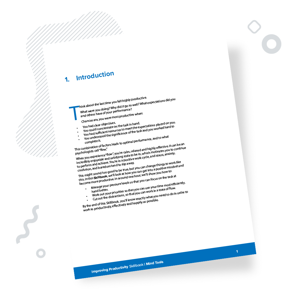 Improving Productivity Skillbook Introduction