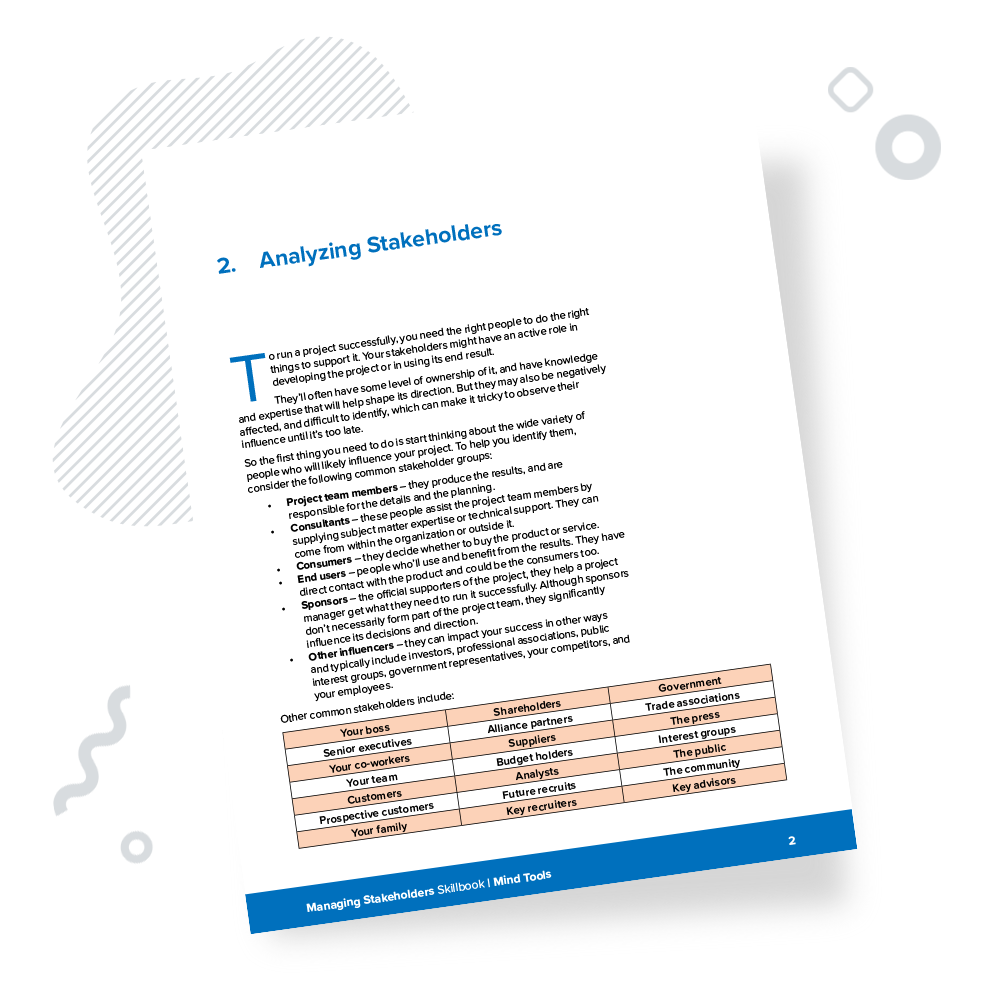 Managing Stakeholders Skillbook Chapter 2