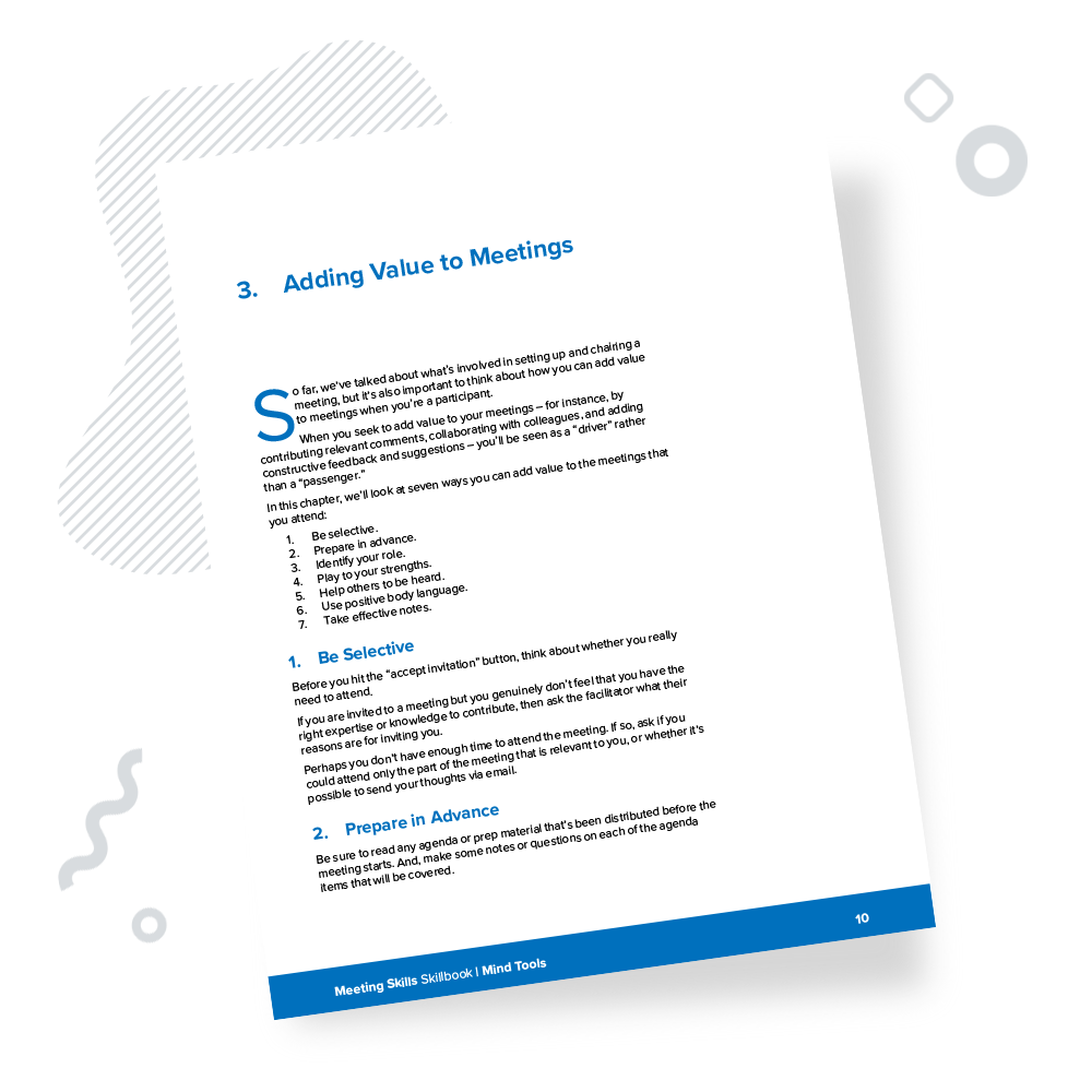 Meeting Skills Skillbook Chapter 3