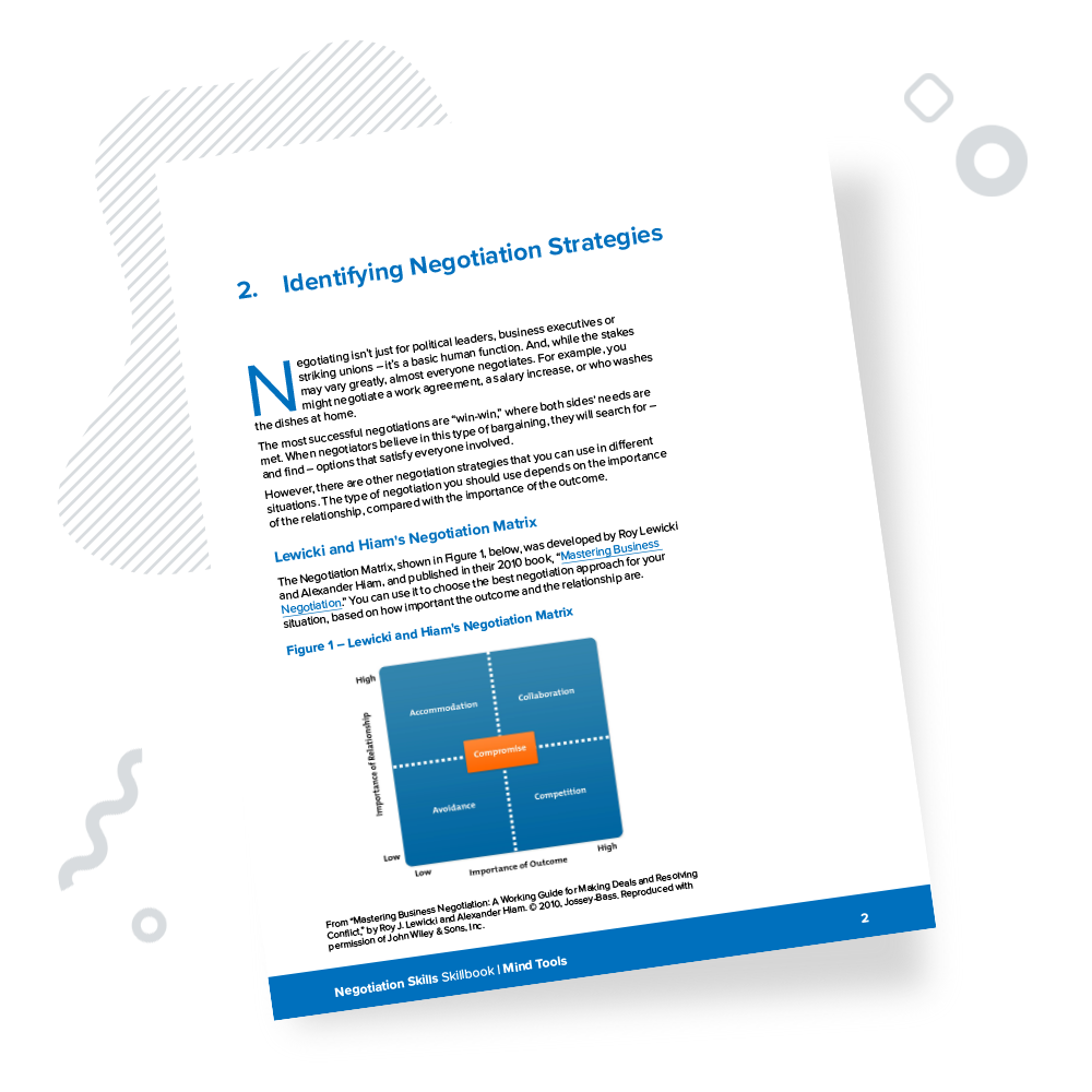 Negotiation Skills Skillbook Chapter 2
