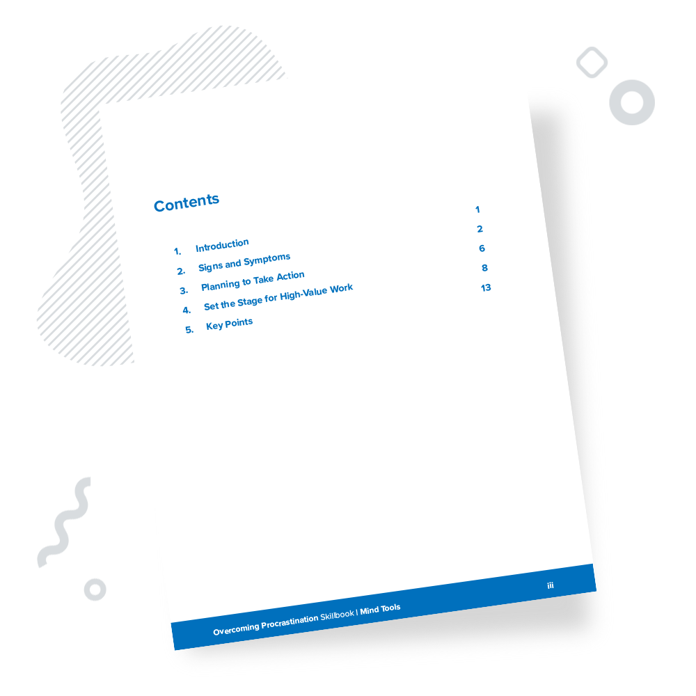 Overcoming Procrastination Skillbook Contents