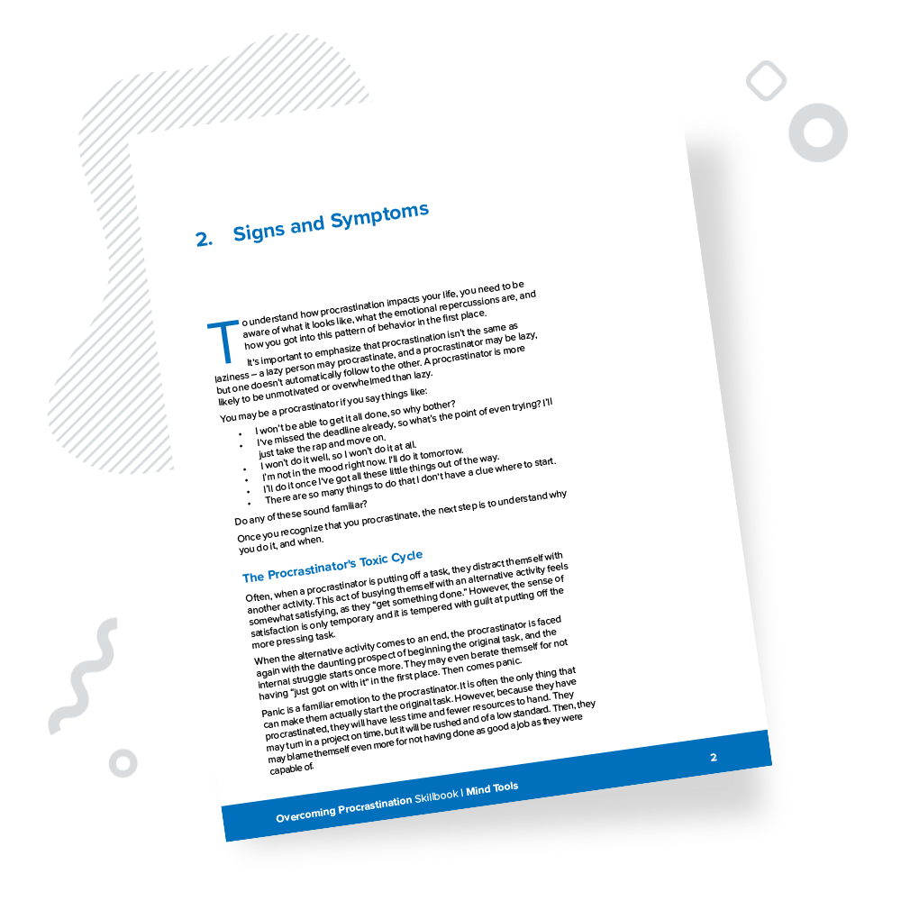 Overcoming Procrastination Skillbook Chapter 2