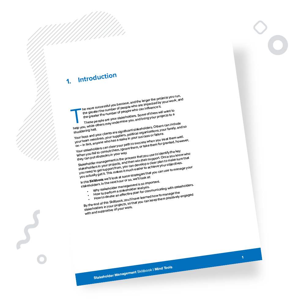 Stakeholder Management Skillbook Introduction