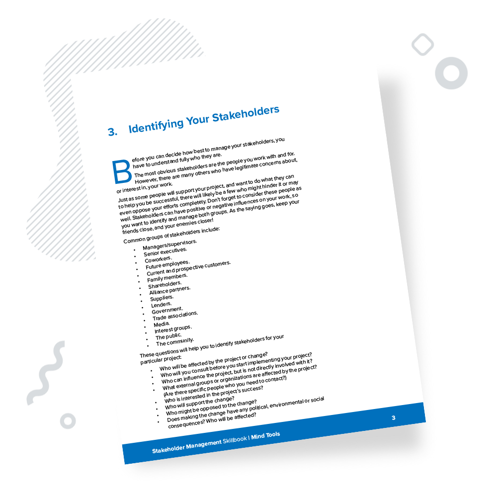 Stakeholder Management Skillbook Chapter 3
