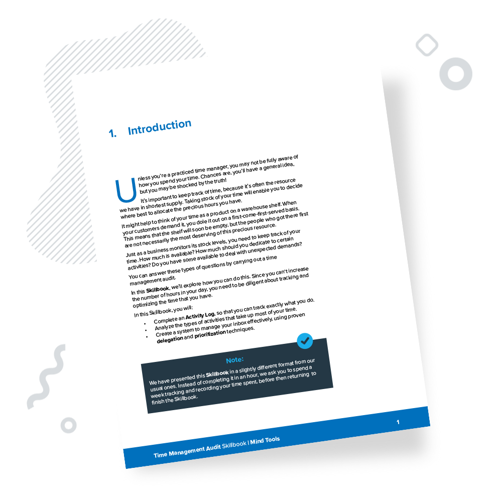 Time Management Audit Skillbook Introduction