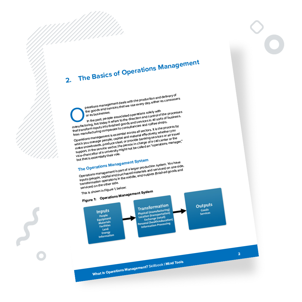 What Is Operations Management Skillbook Chapter 2