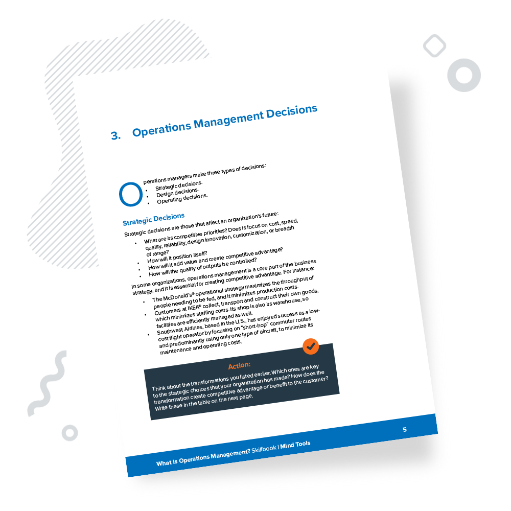 What Is Operations Management Skillbook Chapter 3