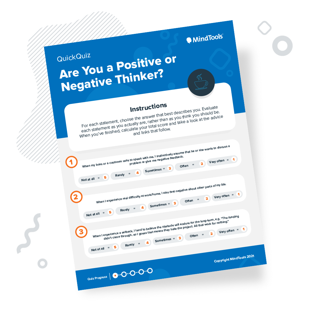 Are You a Positive or Negative Thinker Quiz Front Cover