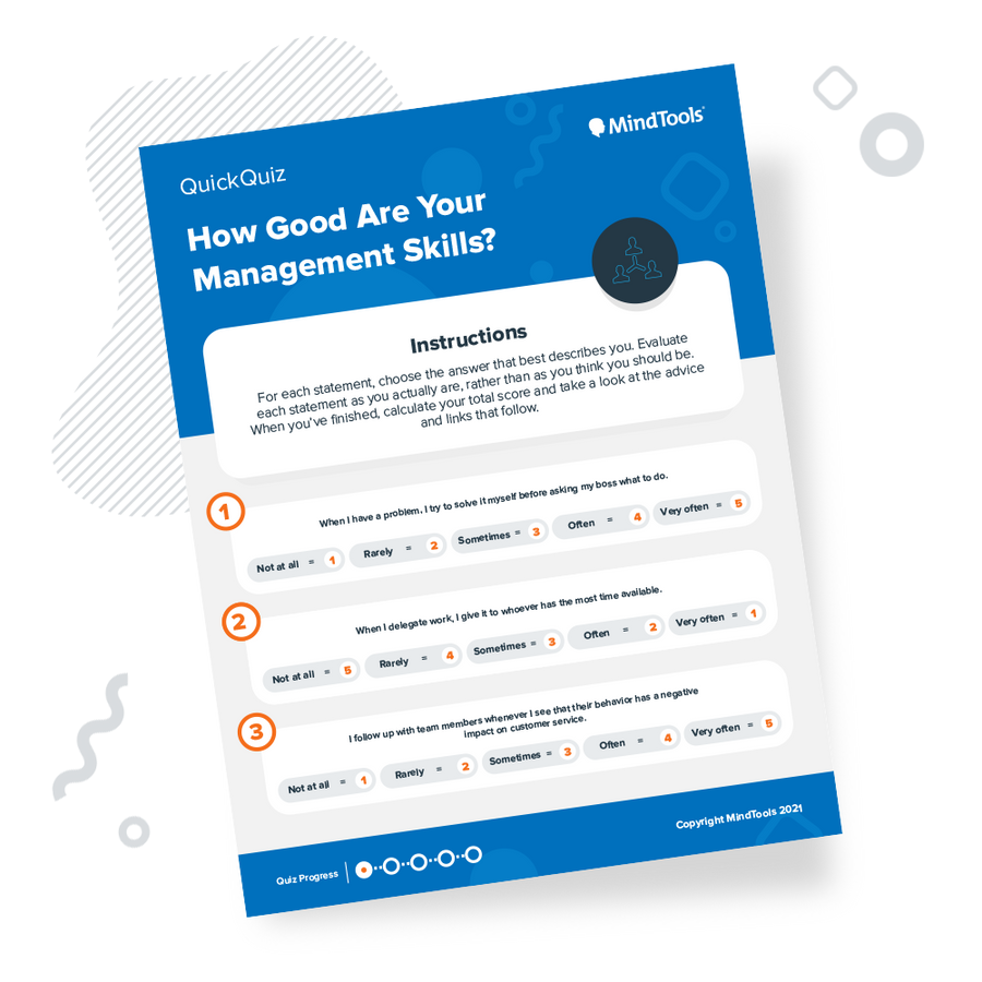 Management Skills Quick Quiz Mind Tools Store Mindtools