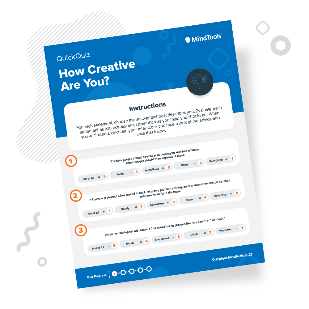 Creativity Quick Quiz | Mind Tools Store - Mindtools
