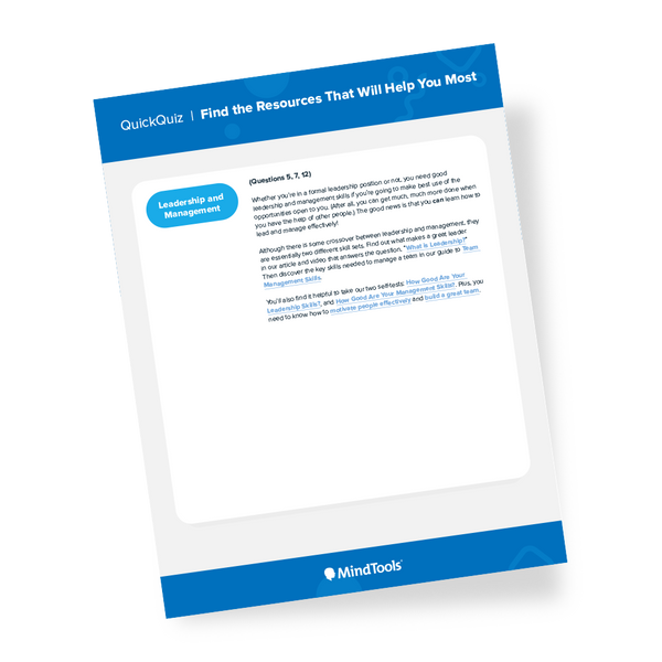 Test Your Skills Quick Quiz Mind Tools Store