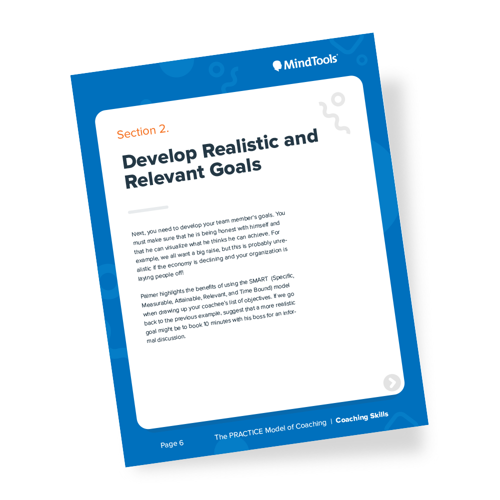 The PRACTICE Model of Coaching | Mind Tools Store - Mindtools