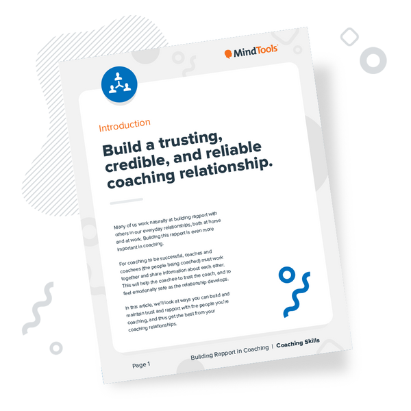 Building Rapport in Coaching | Article | Mind Tools Store - Mindtools