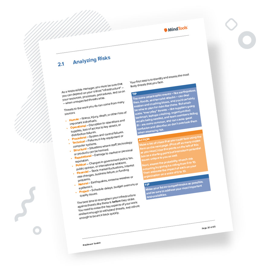 Resilience Toolkit - Mindtools